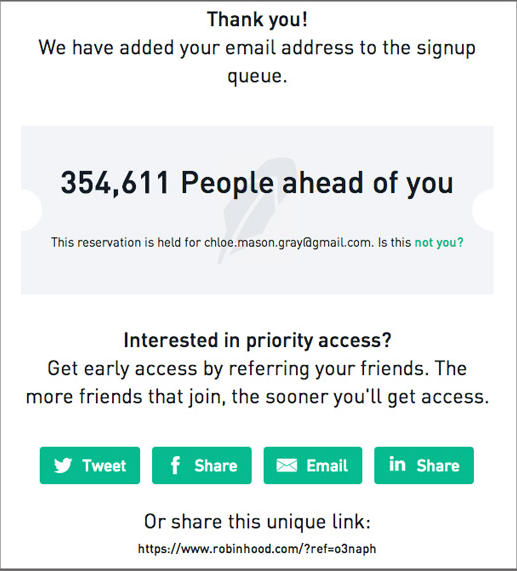 robinhood pre-launch example