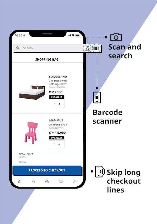 IKEA shopping app example