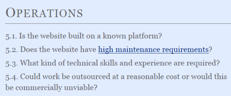 business operations tech stack