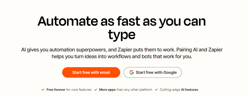 Zapier value proposition example