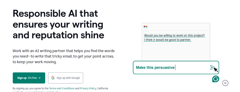 Grammarly screenshot