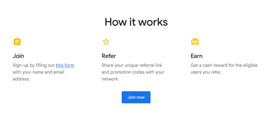 Google referral marketing program