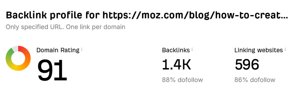 backlink checker screenshot