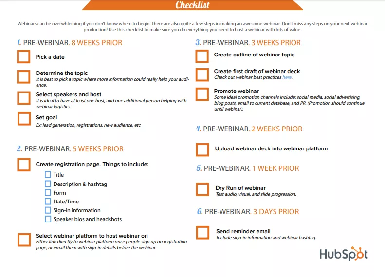 checklist example