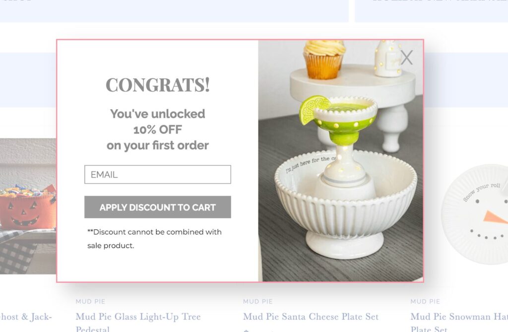 discount code lead magnet example