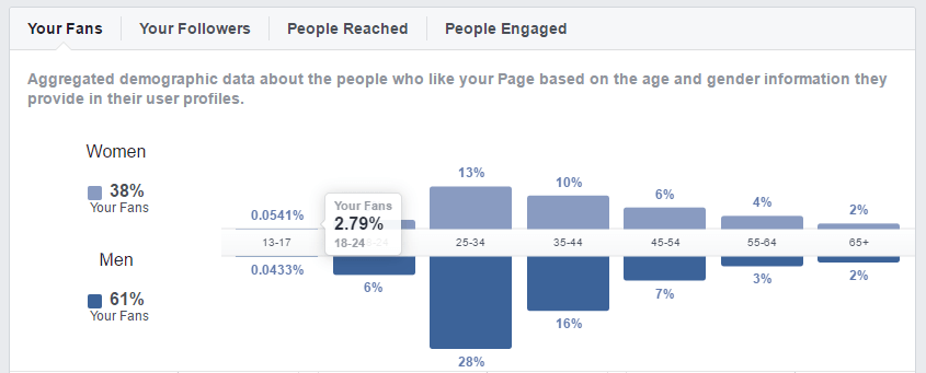 Meta page Insights screenshot