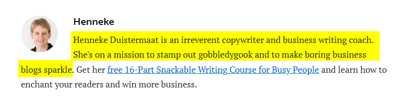 Professional Bio Introduction Example