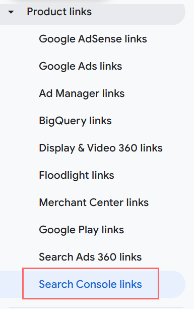linking search console to google analytics