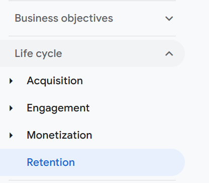 GA4 life cycle reports