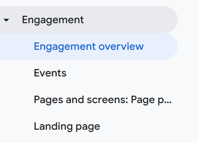 engagement reports GA4