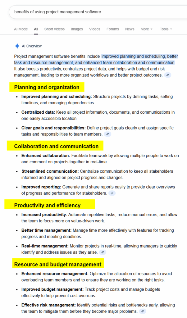 AI engine output example