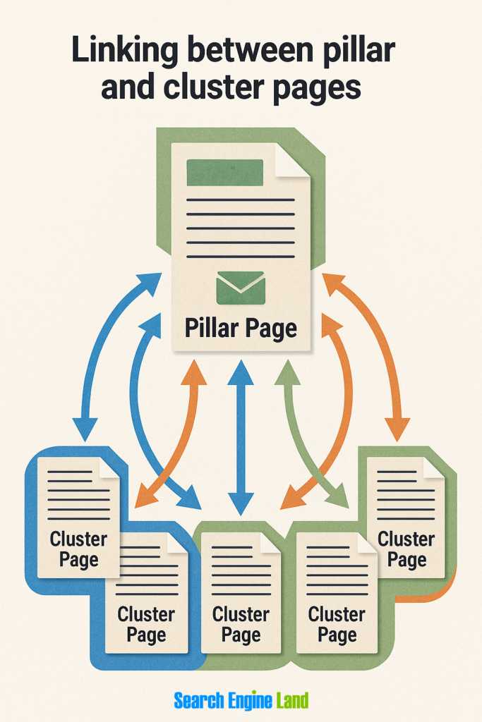 internal link structure for pillar-cluster pages